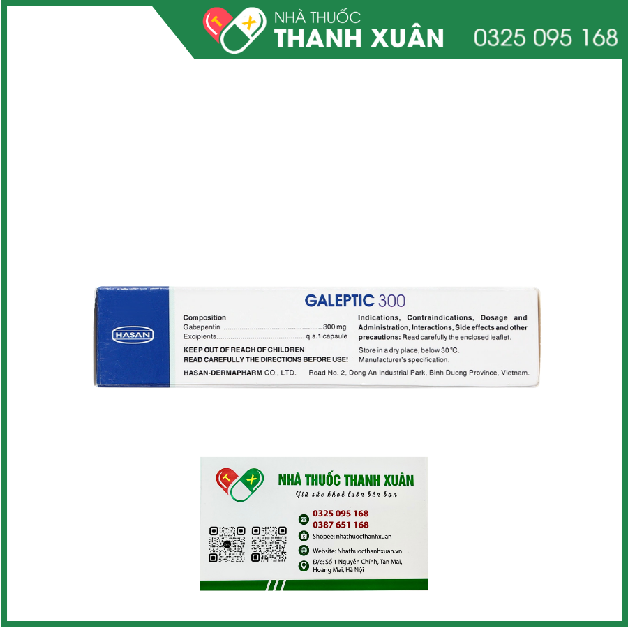 Galeptic 300 điều trị hỗ trợ trong động kinh cục bộ